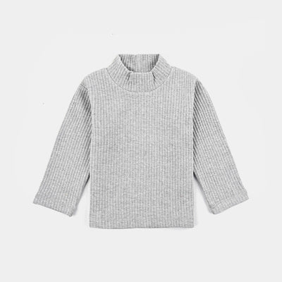 Infant Unisex Turtle Neck T-Shirt-GREY