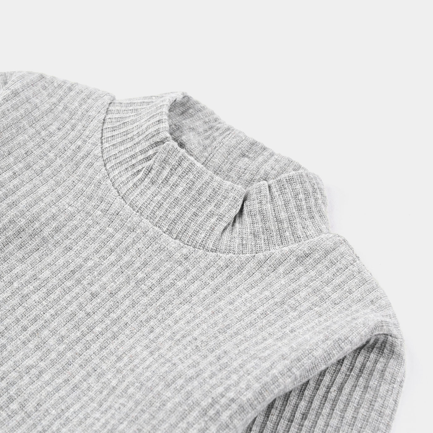 Infant Unisex Turtle Neck T-Shirt-GREY