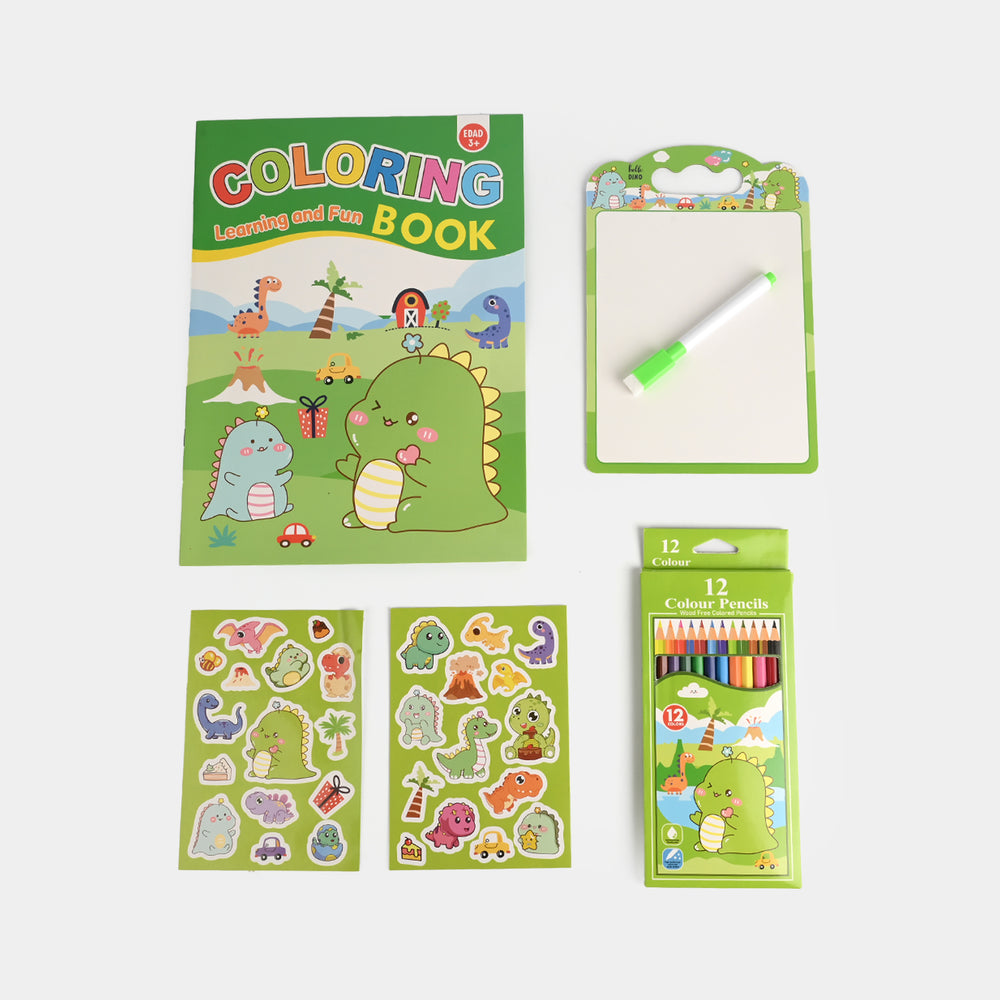 Cute Learning & Fun Coloring & Sticker Activity Set
