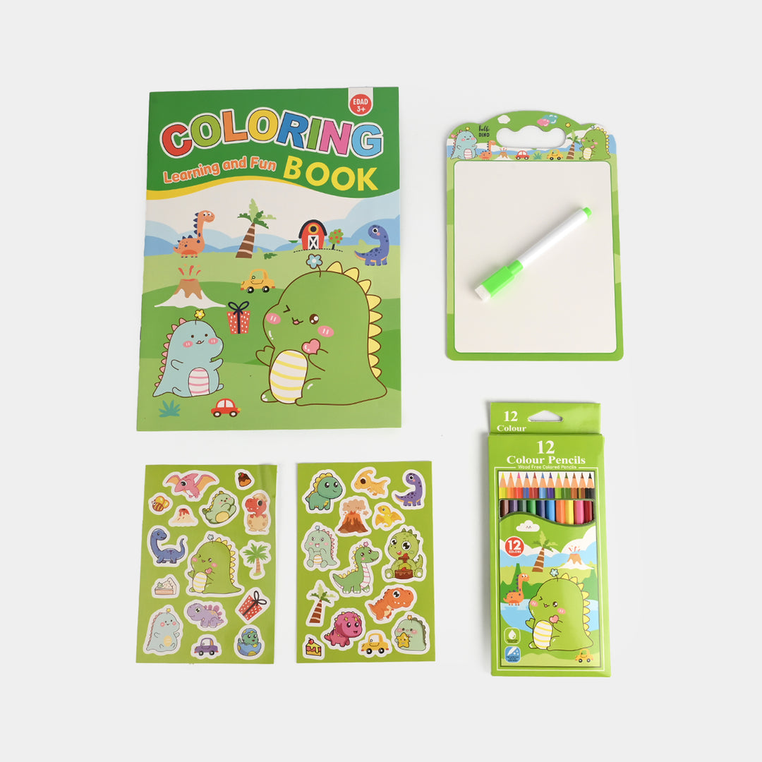 Cute Learning & Fun Coloring & Sticker Activity Set