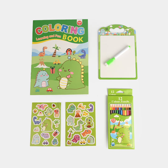 Cute Learning & Fun Coloring & Sticker Activity Set