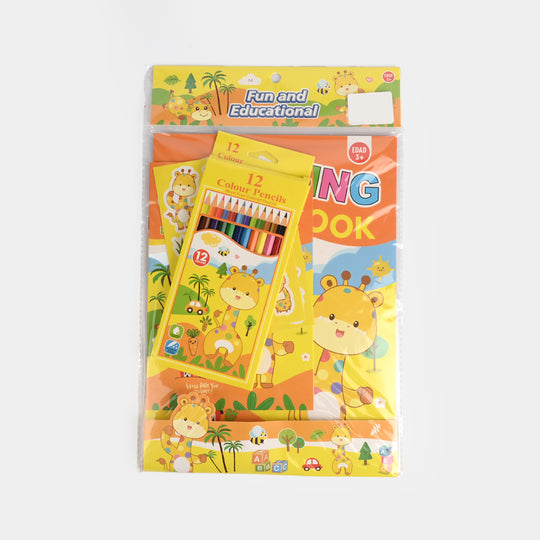 Cute Learning & Fun Coloring & Sticker Activity Set