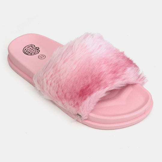 Girls Fur Slipper CL-21-Pink