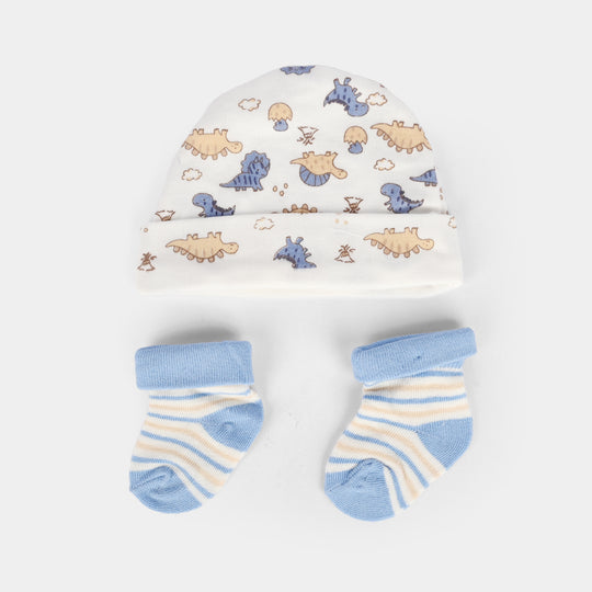 Baby Socks & Cap Bib Set | 4PCs