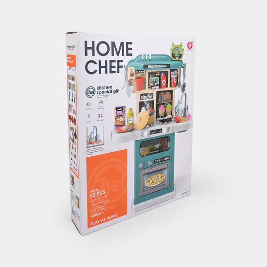 Water Outlet Kitchen Set With Light For Kids