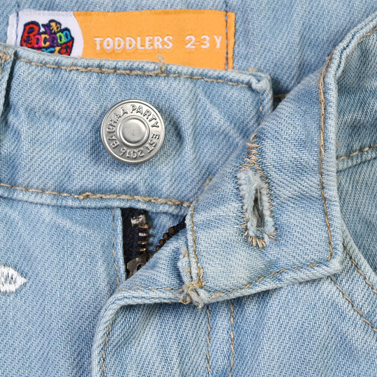 Girls Denim Rigid Pant Heart