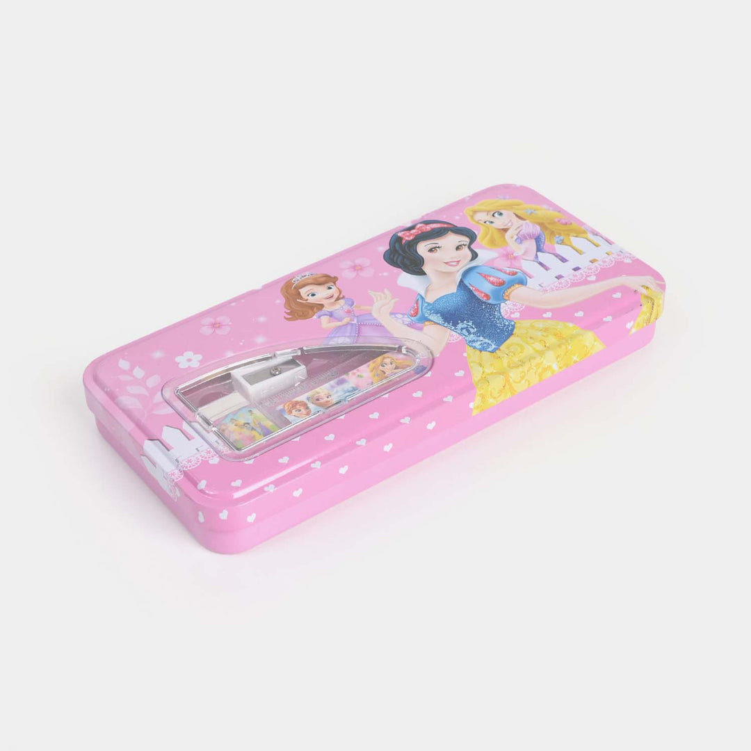 Cartoon-Themed Metal Pencil Box with Stationery Set
