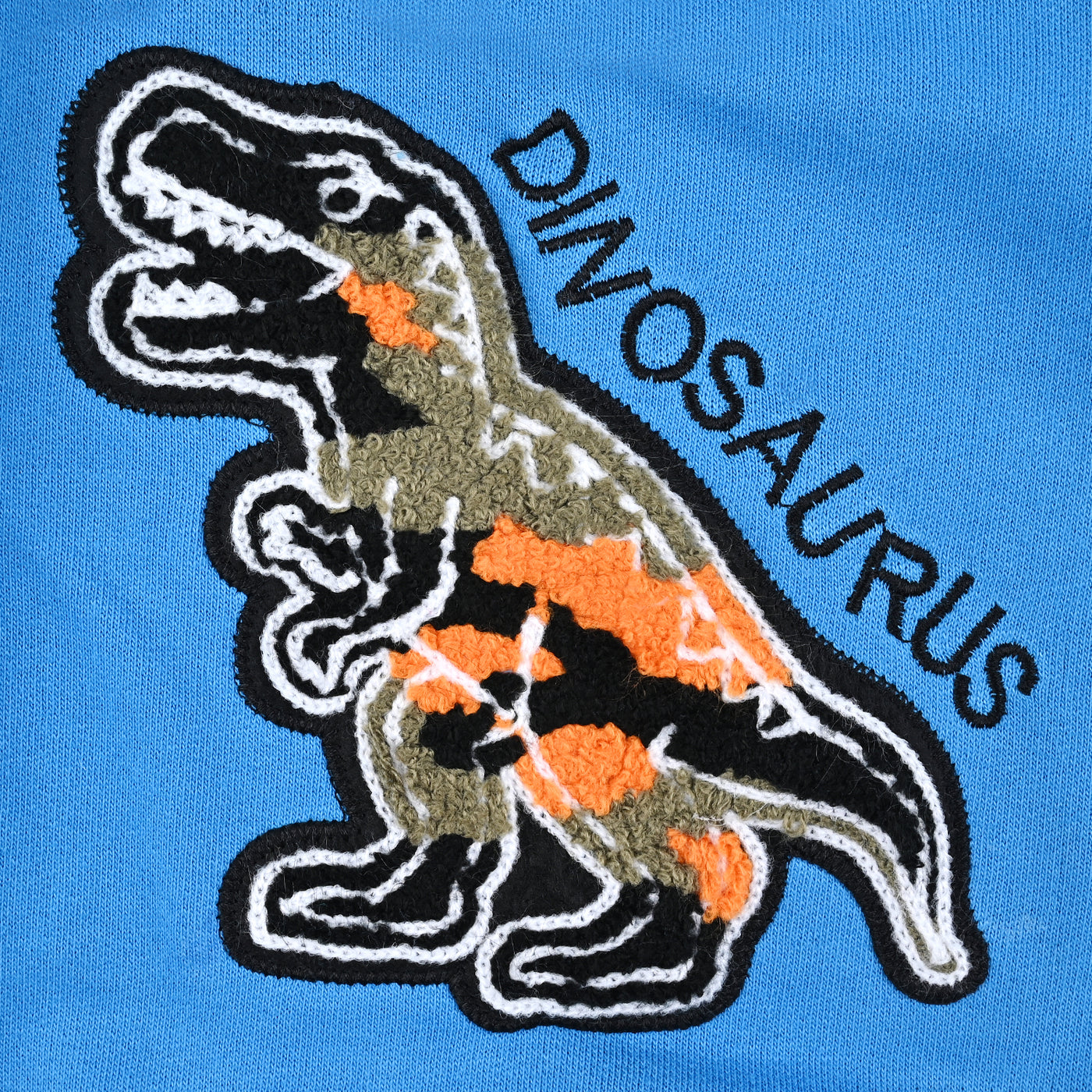 Infant Boys Cotton Terry Sweatshirt Dinosaur-Blue