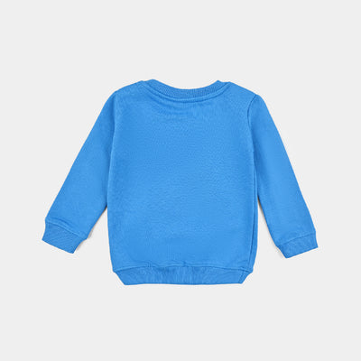 Infant Boys Cotton Terry Sweatshirt Dinosaur-Blue