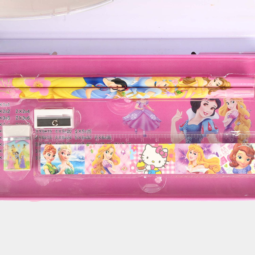 Cartoon-Themed Metal Pencil Box with Stationery Set