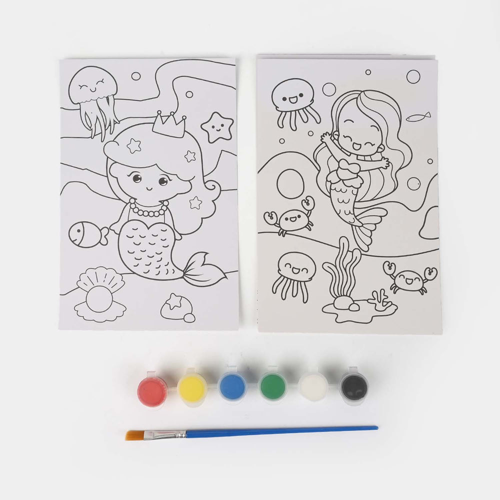 DIY Paper Mask & Character Cutout Coloring Set