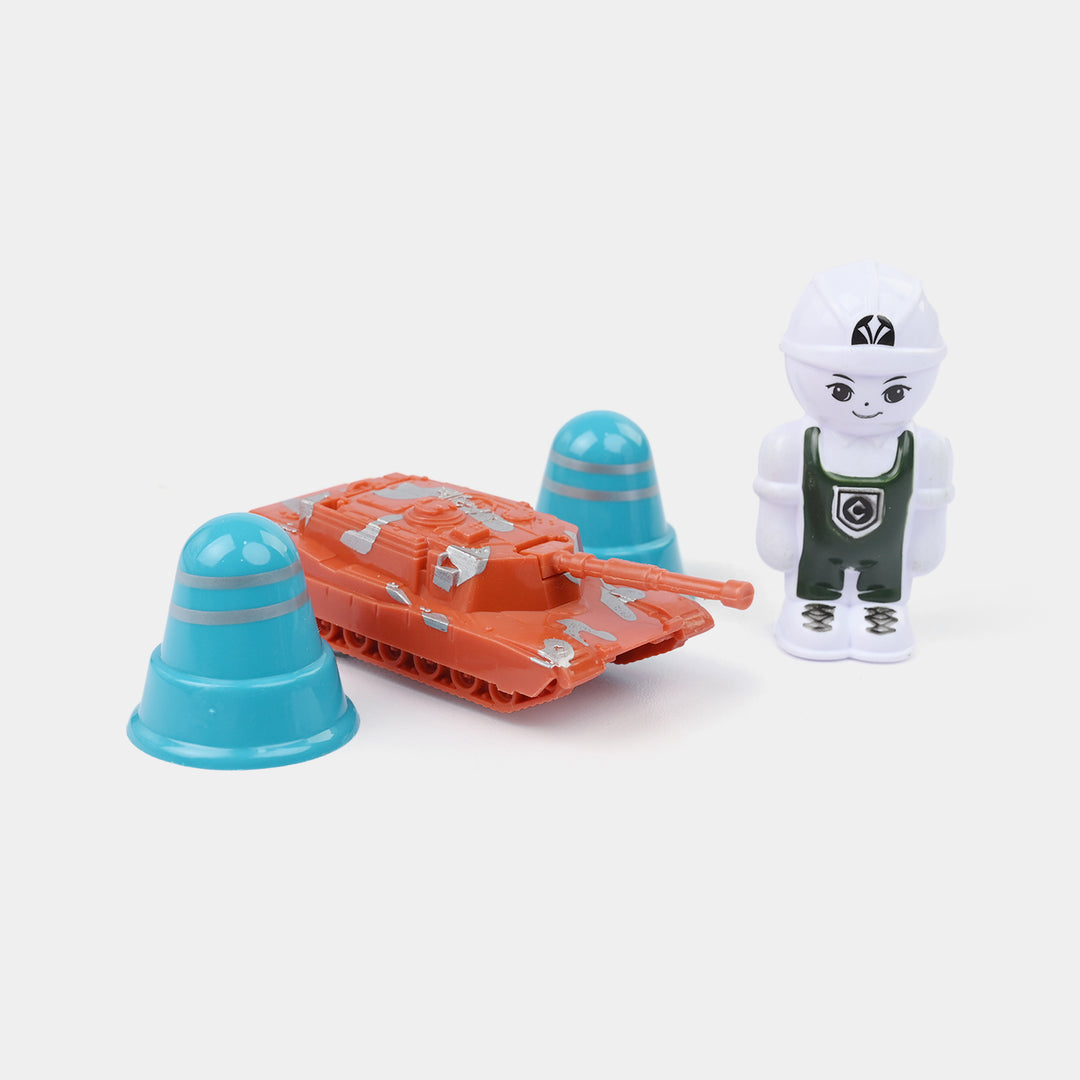 Kids Military Defence Playset - Aircraft Carrier & Combat Vehicles