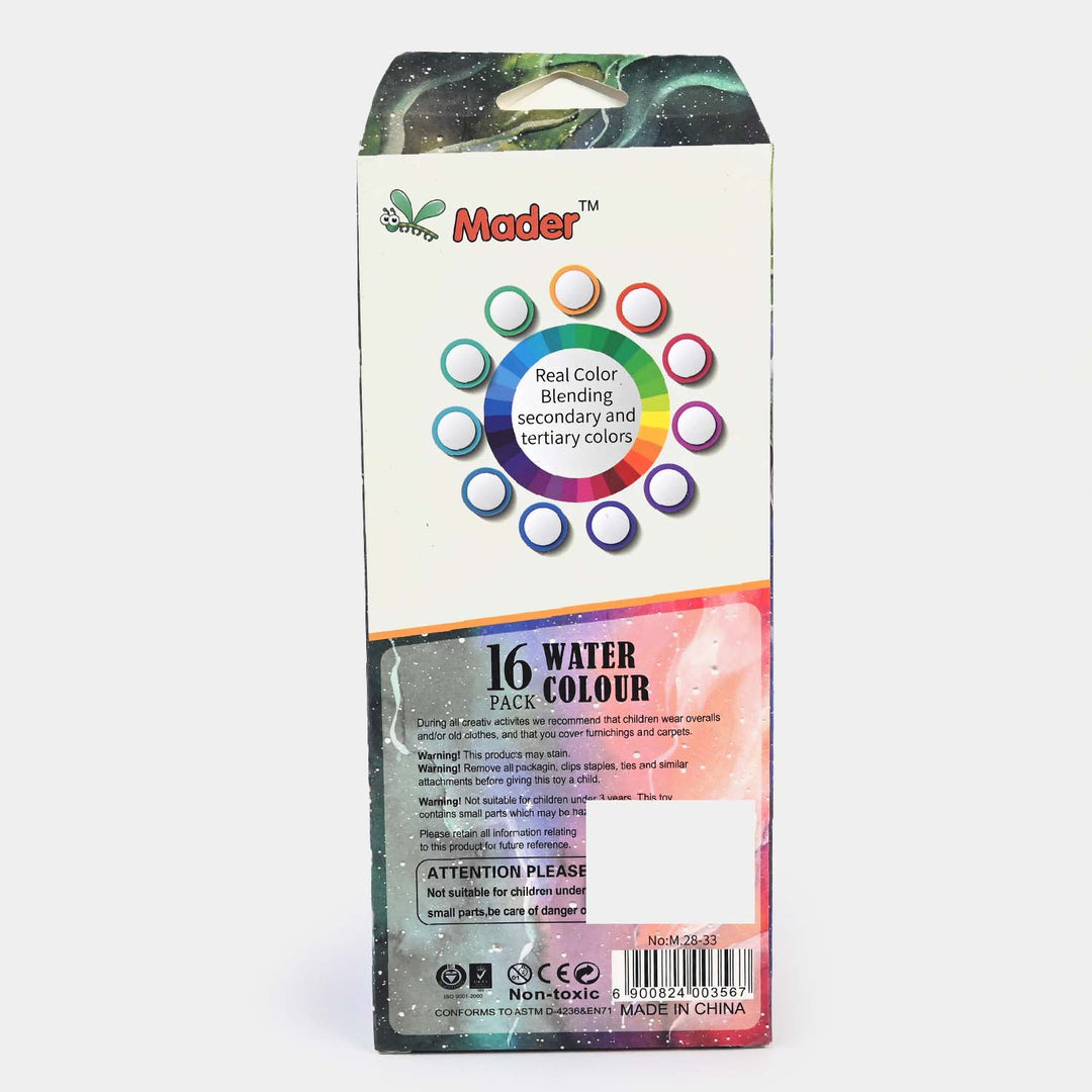 Mader Dry Water Color 16 Color Set