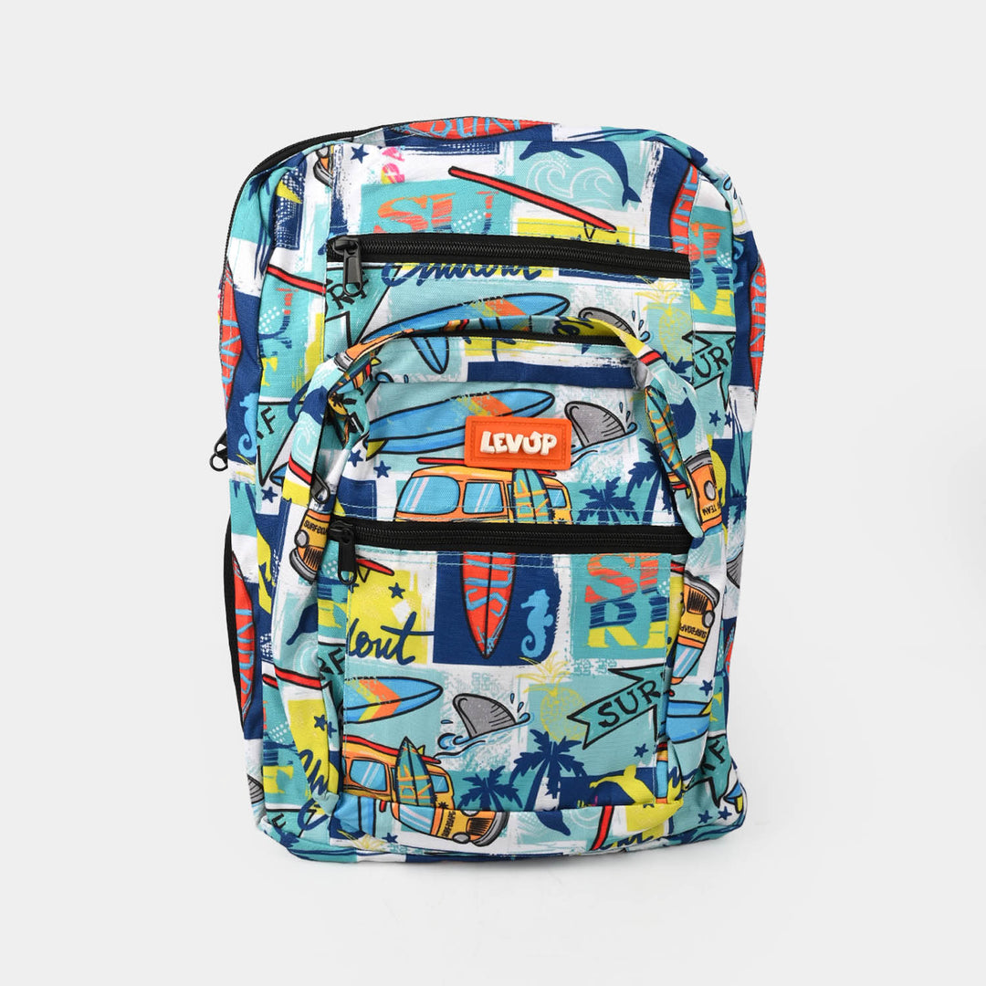LEVUP MULTI COMPARTMENTS SCHOOL BACKPACK FOR CLASS (1-4)