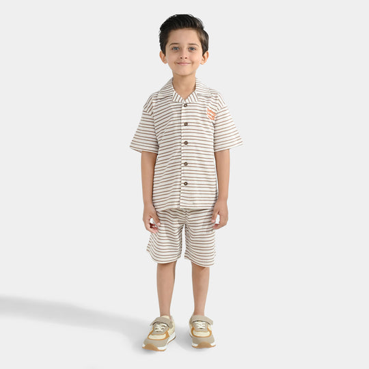 Boys Yarn Dyed 2Piece Suit FUNCTIONING - Stripes