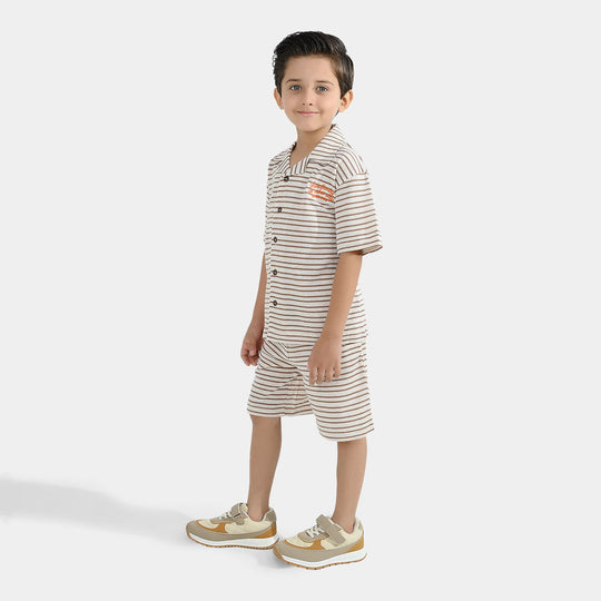Boys Yarn Dyed 2Piece Suit FUNCTIONING - Stripes