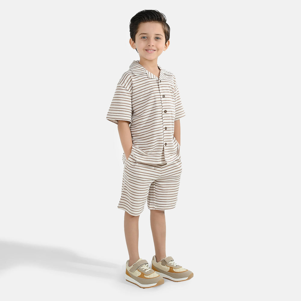 Boys Yarn Dyed 2Piece Suit FUNCTIONING - Stripes