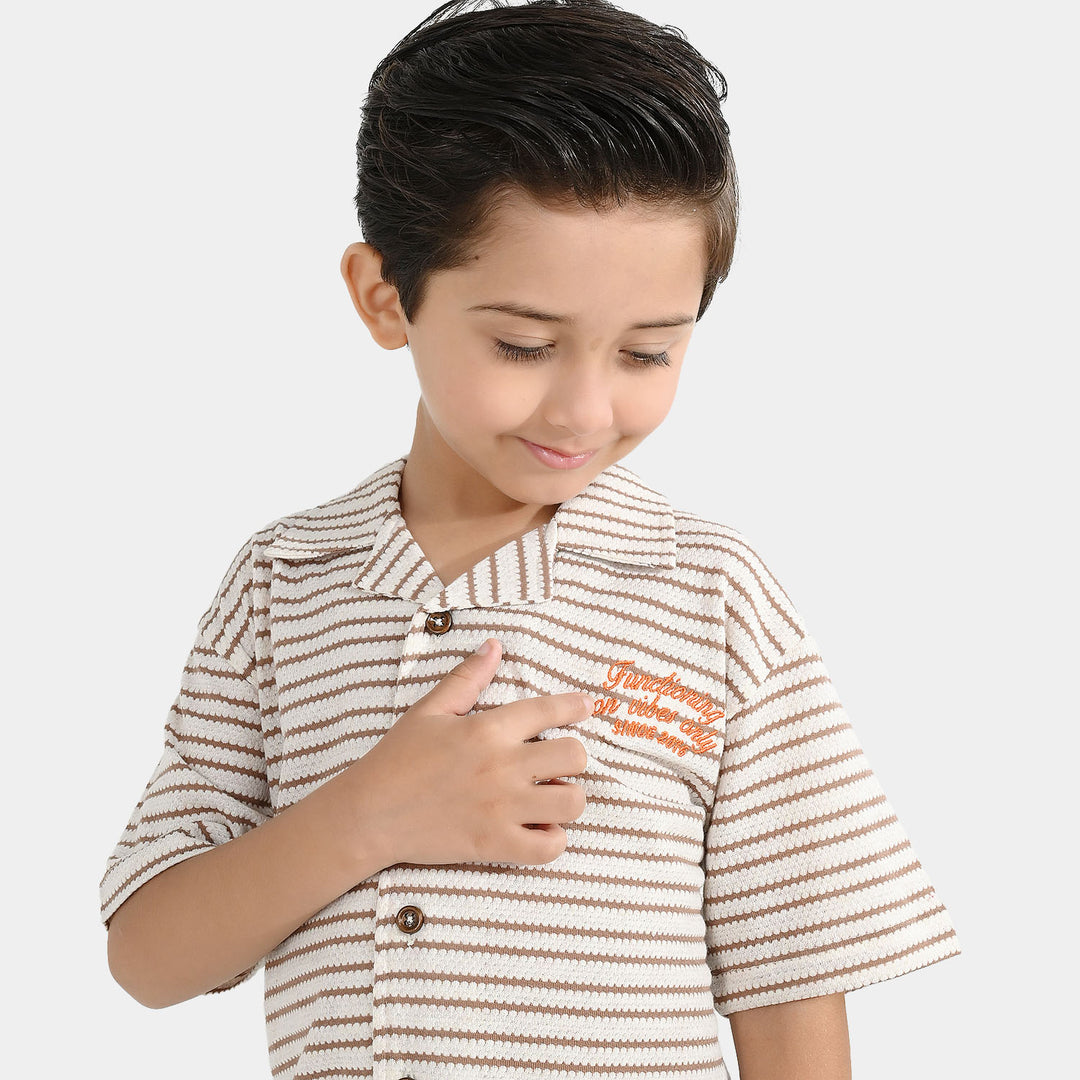 Boys Yarn Dyed 2Piece Suit FUNCTIONING - Stripes