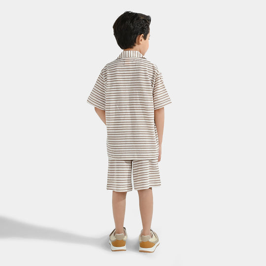 Boys Yarn Dyed 2Piece Suit FUNCTIONING - Stripes