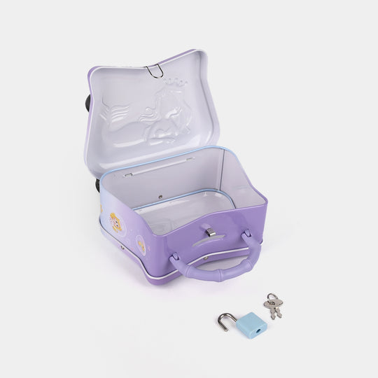 Metal Coin/Money Box with Lock For Kids