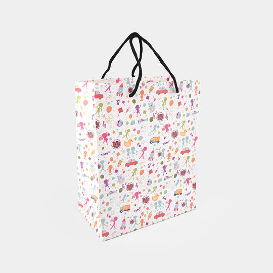 Printed Paper Gift Bag With Carry Handle | Small