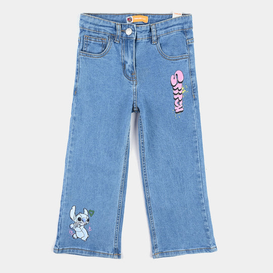 Girls Denim Pant Stitch-LT.Blue