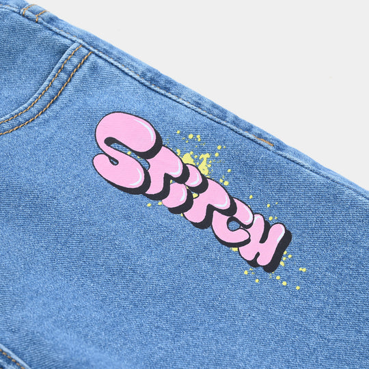 Girls Denim Pant Stitch-LT.Blue