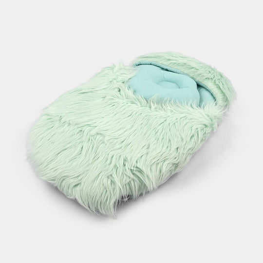 Aqua Fur Baby Carry Nest with Head Pillow