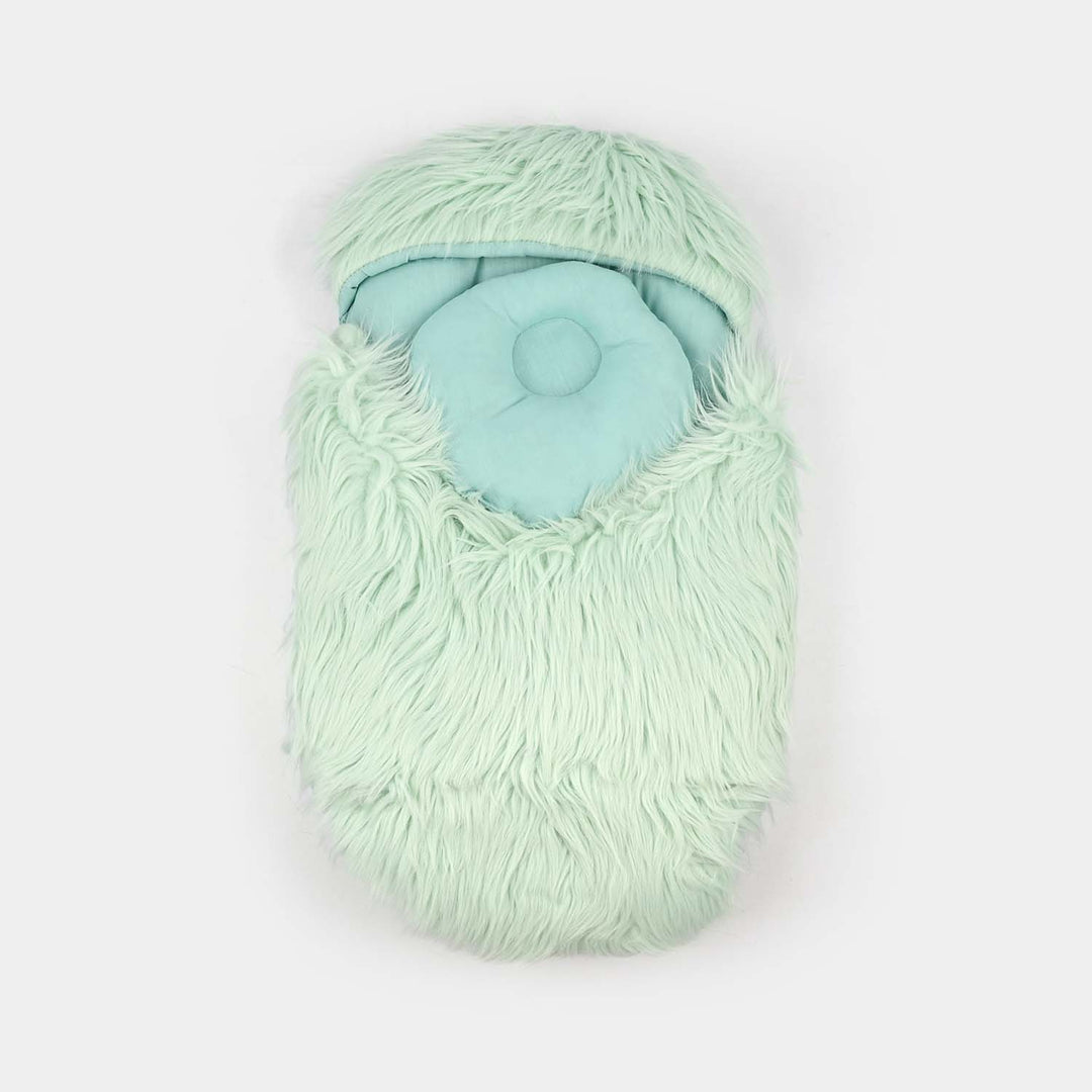 Aqua Fur Baby Carry Nest with Head Pillow