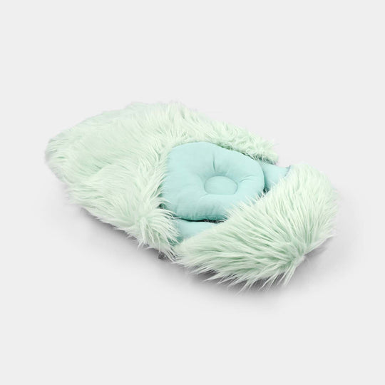 Aqua Fur Baby Carry Nest with Head Pillow