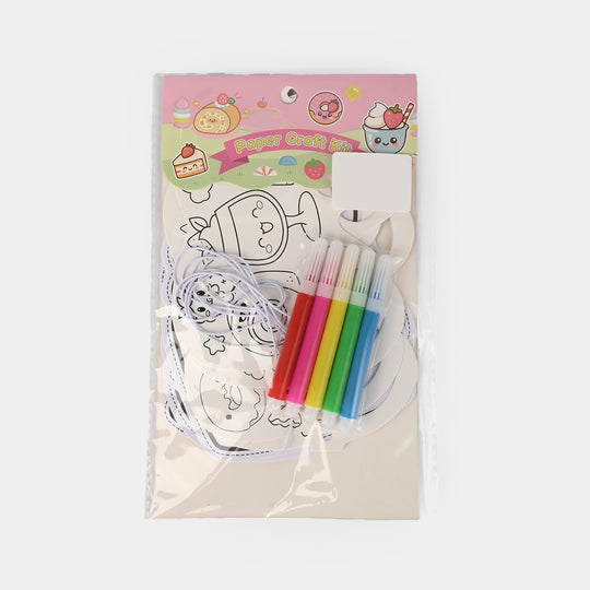 DIY Paper Mask & Character Cutout Coloring Set