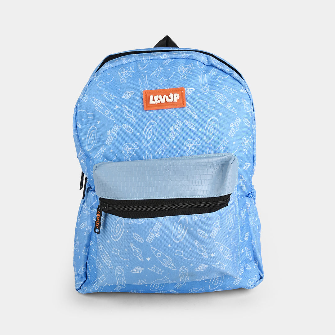 LEVUP 15" Rexine Flap Backpack | Grade KG