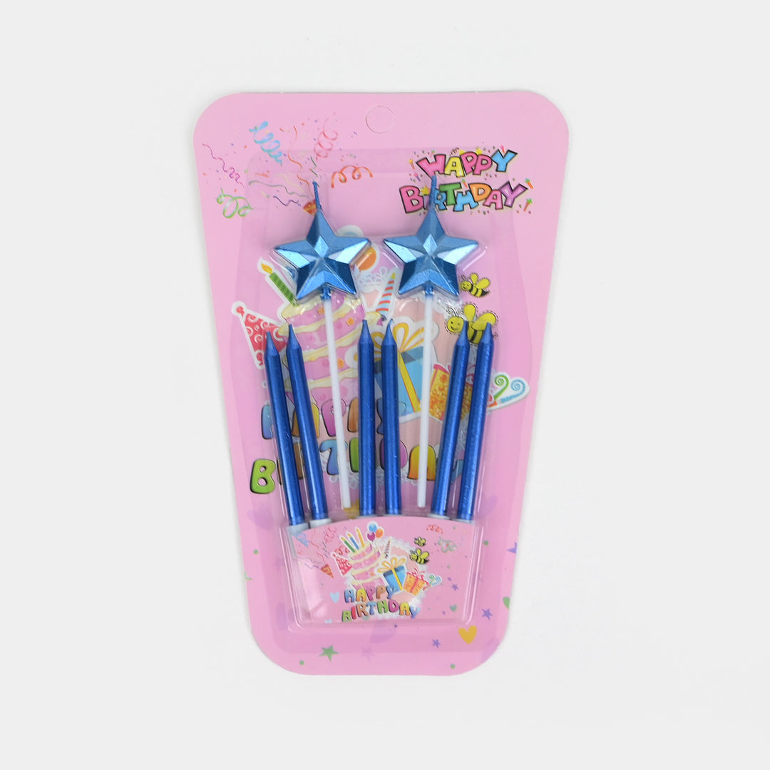 Fancy Birthday Candles | Blue