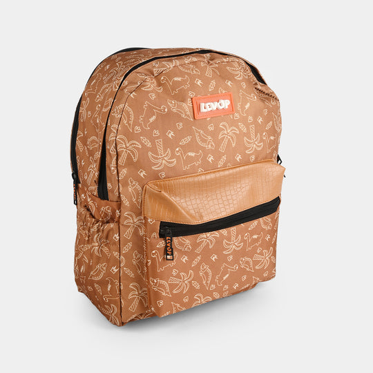 LEVUP 15" Rexine Flap Backpack | Grade KG