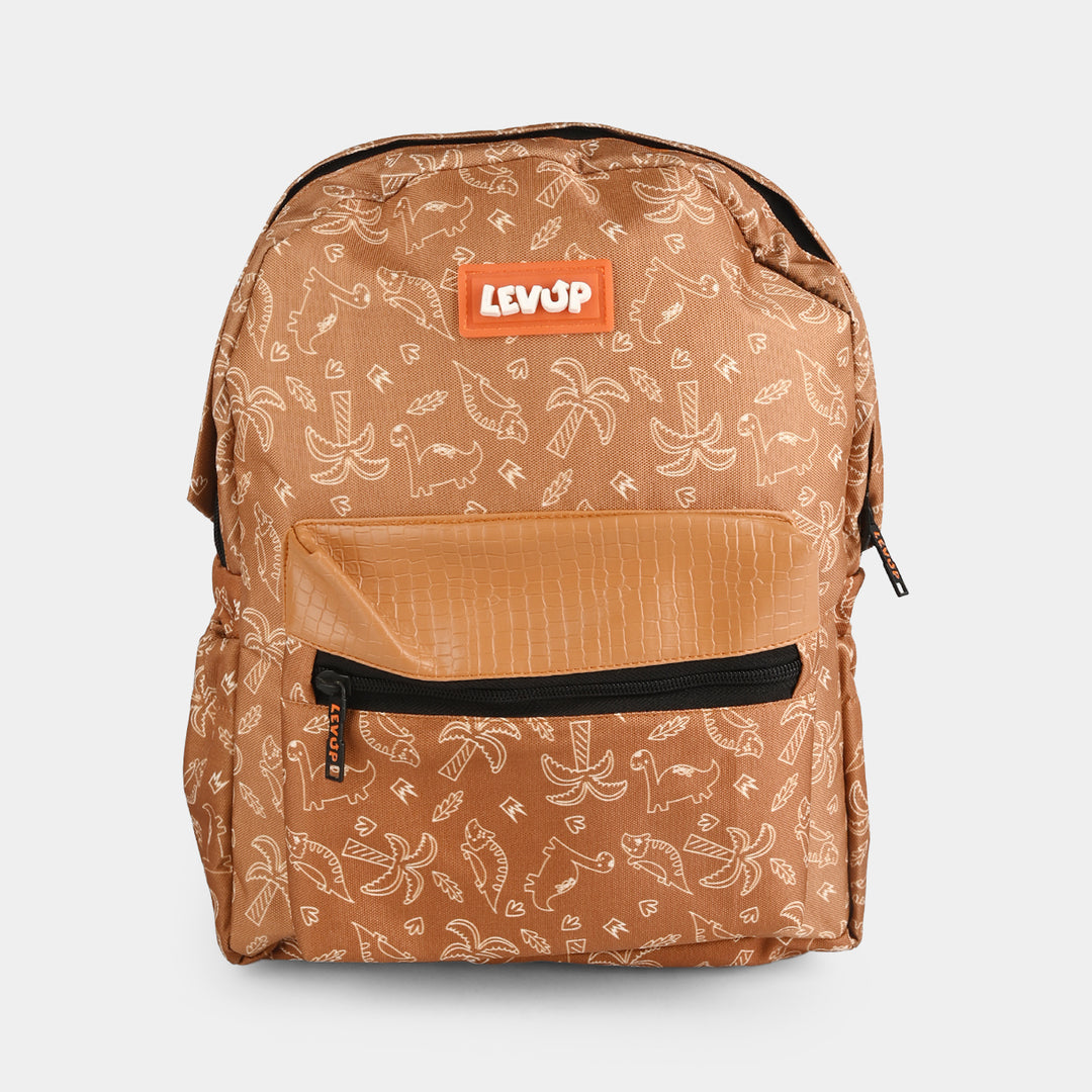 LEVUP 15" Rexine Flap Backpack | Grade KG