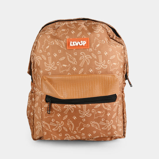 LEVUP 15" Rexine Flap Backpack | Grade KG
