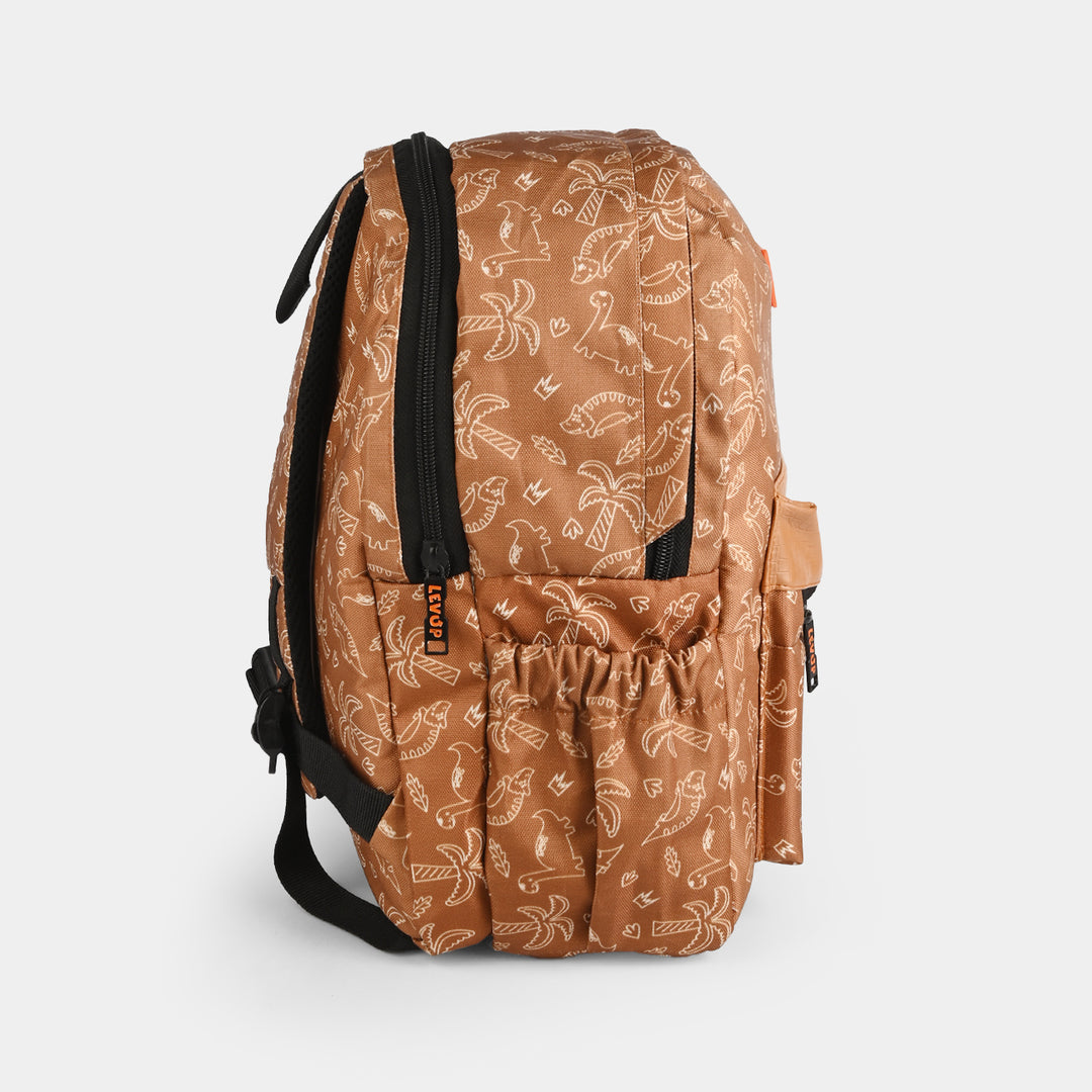 LEVUP 15" Rexine Flap Backpack | Grade KG