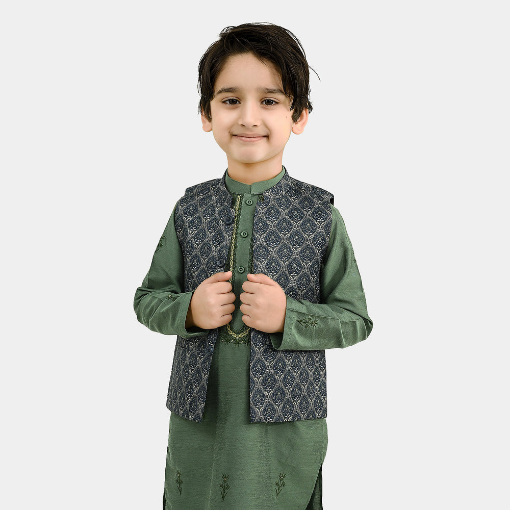 Boys Poly Viscose Waistcoat - Navy