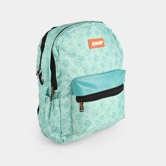 LEVUP 15" Rexine Flap Backpack | Grade KG