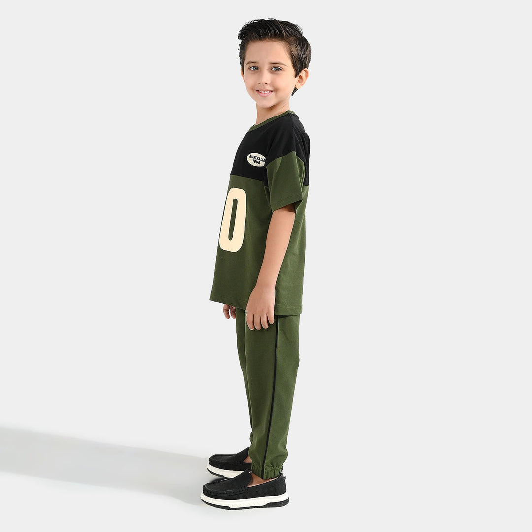 Boys Jersey/Terry 2 Piece Suit Sydney Harbour-GREEN