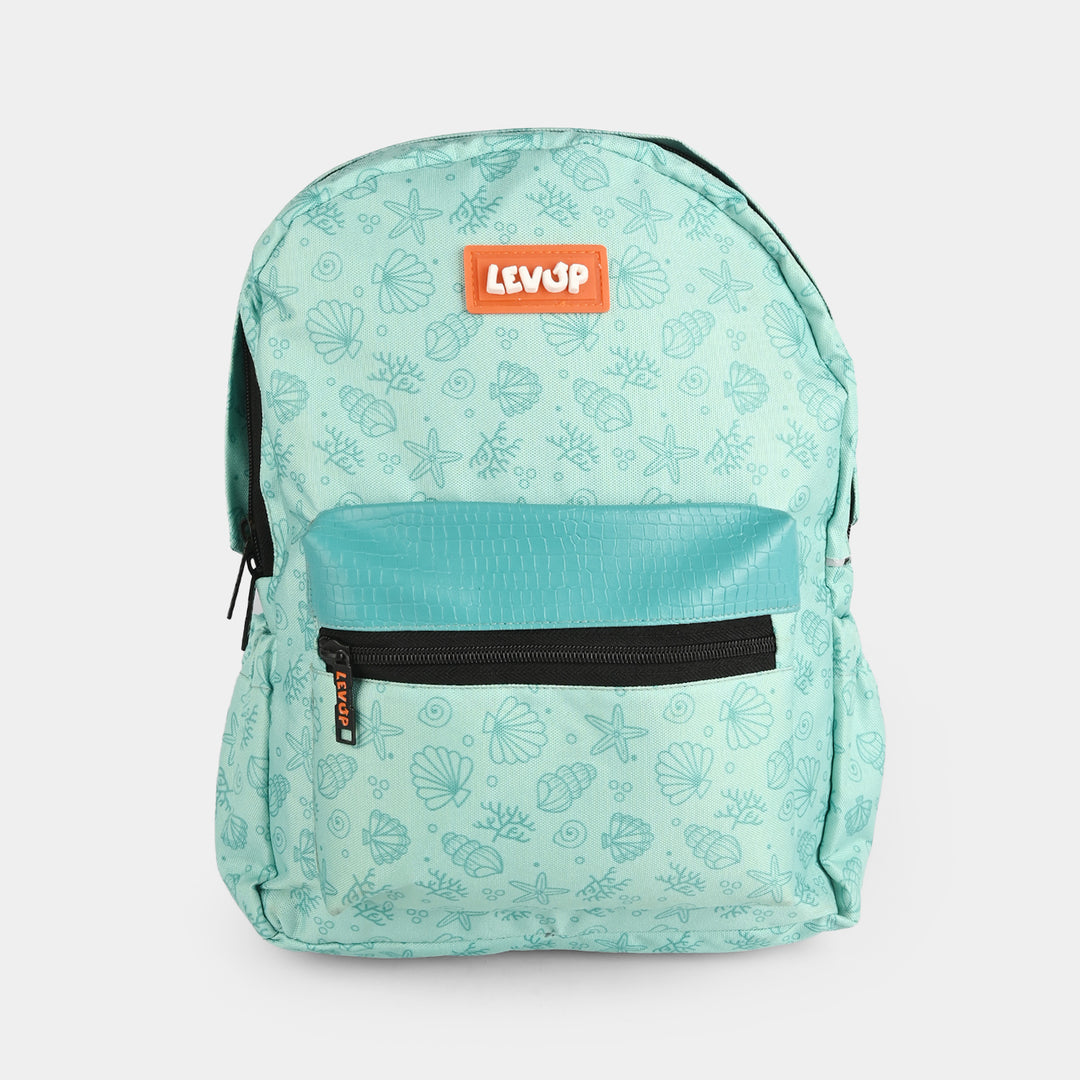 LEVUP 15" Rexine Flap Backpack | Grade KG