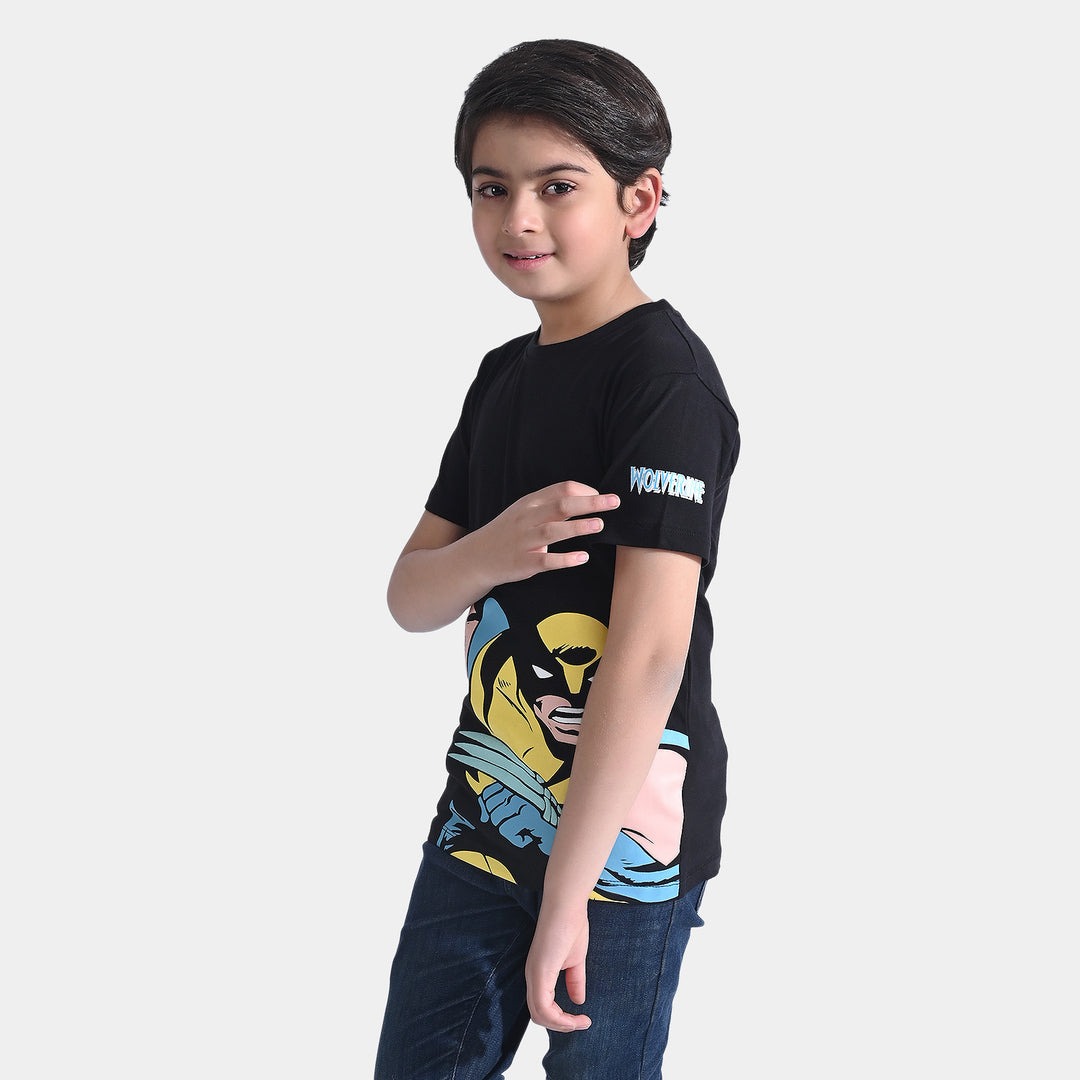 Boys Cotton Jersey T-Shirt H/S Character | BLACK