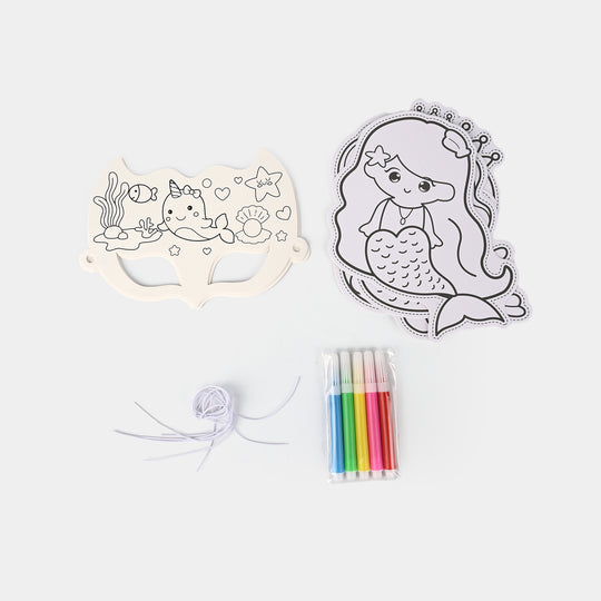 DIY Paper Mask & Character Cutout Coloring Set