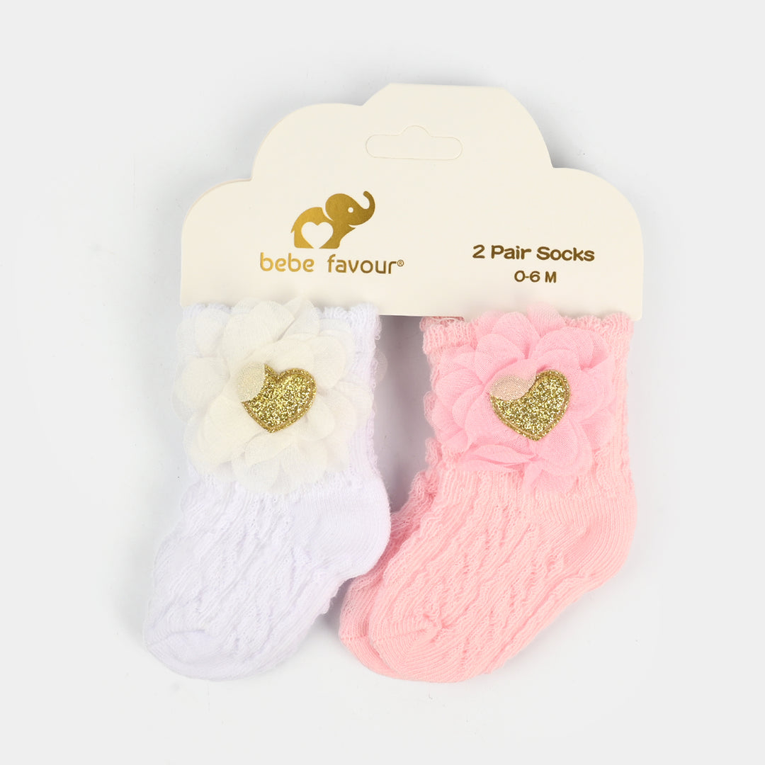 Infant Baby Socks 0-6M+ | 2Pairs