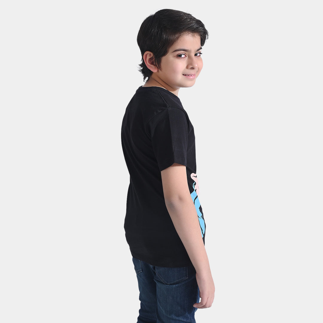 Boys Cotton Jersey T-Shirt H/S Character | BLACK