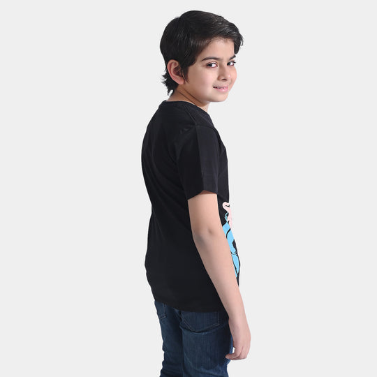 Boys Cotton Jersey T-Shirt H/S Character | BLACK