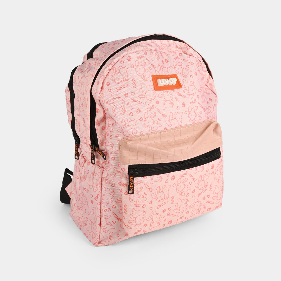 LEVUP 15" Rexine Flap Backpack | Grade KG