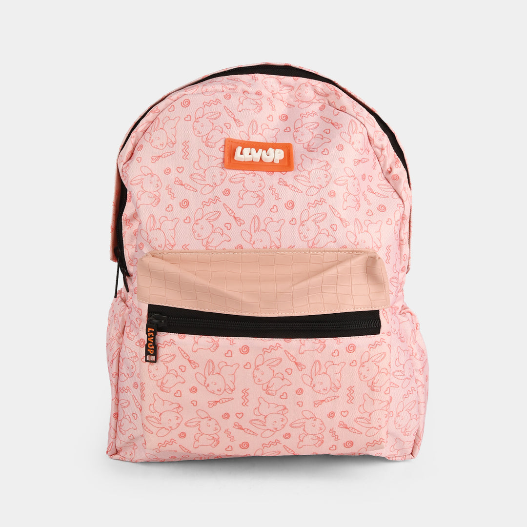 LEVUP 15" Rexine Flap Backpack | Grade KG