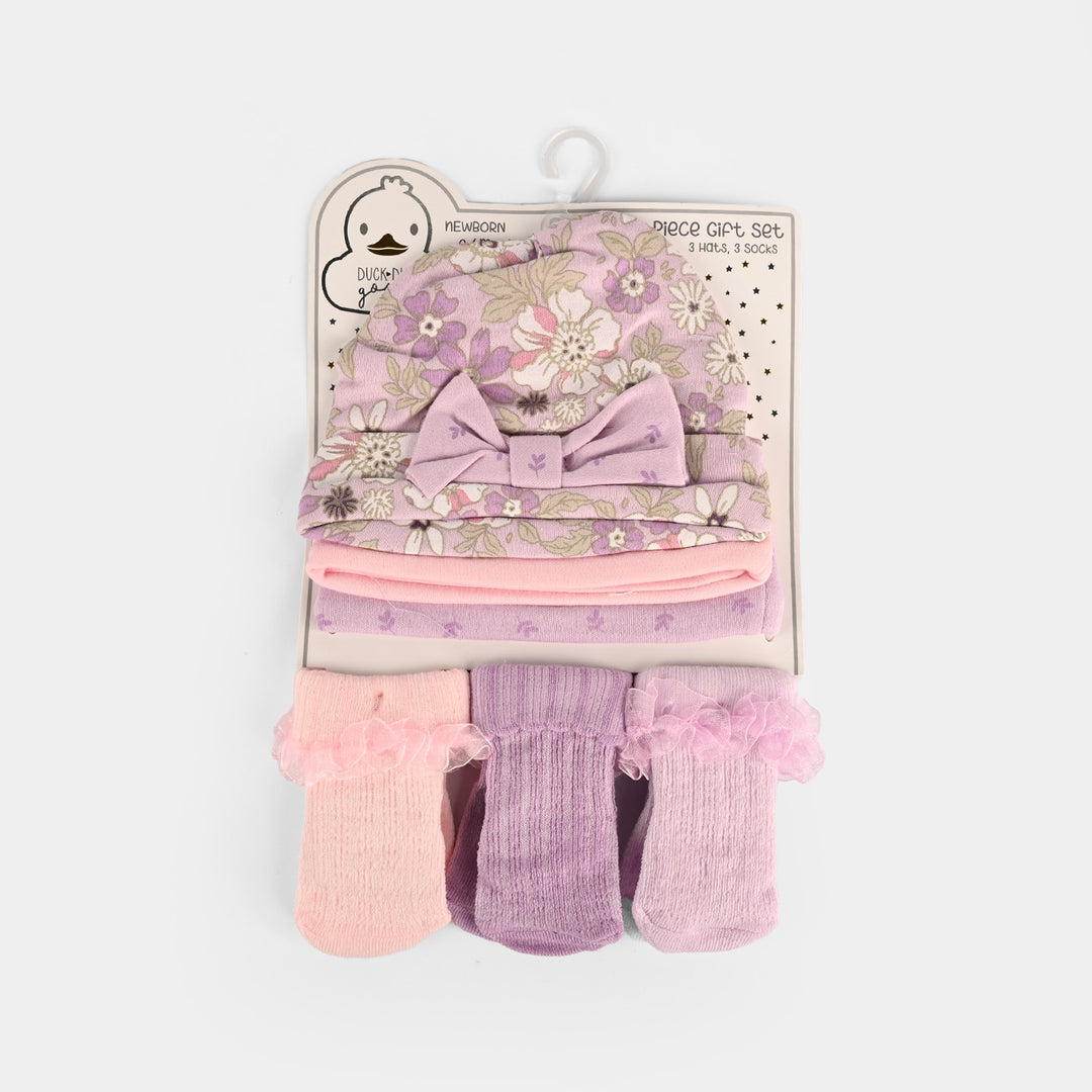 Cap & Sock Newborn Baby Gift Set