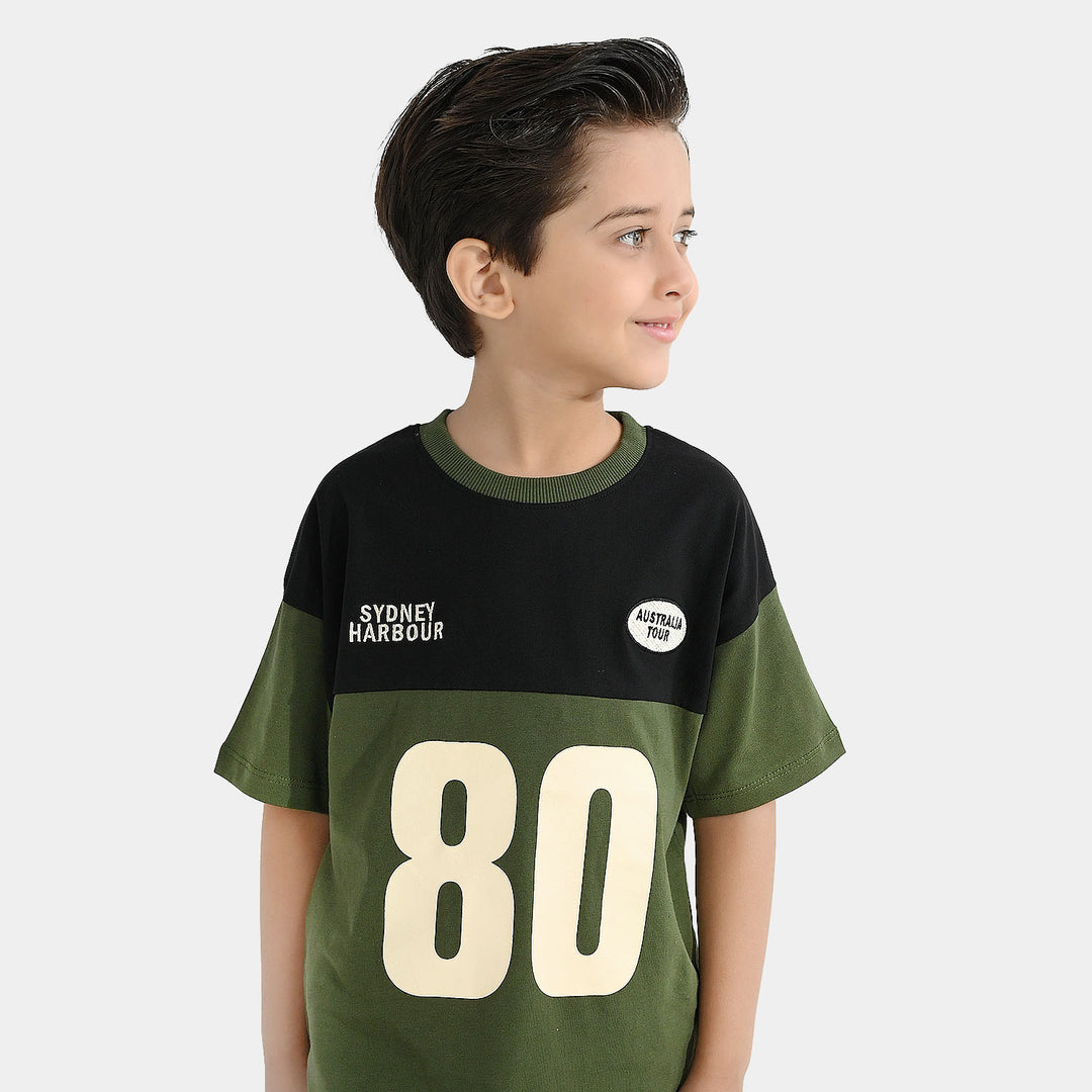 Boys Jersey/Terry 2 Piece Suit Sydney Harbour-GREEN
